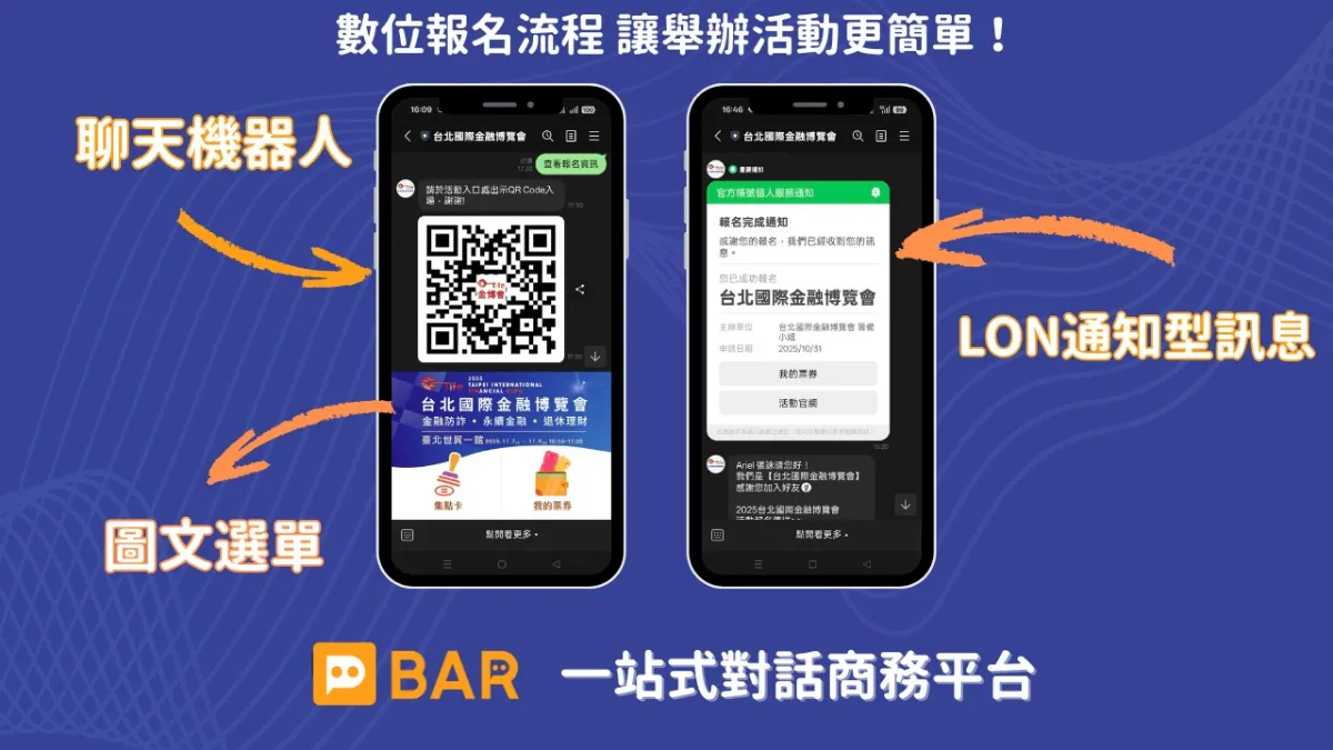 LON 通知型訊息：報名成功即送達，一鍵行動不繞路