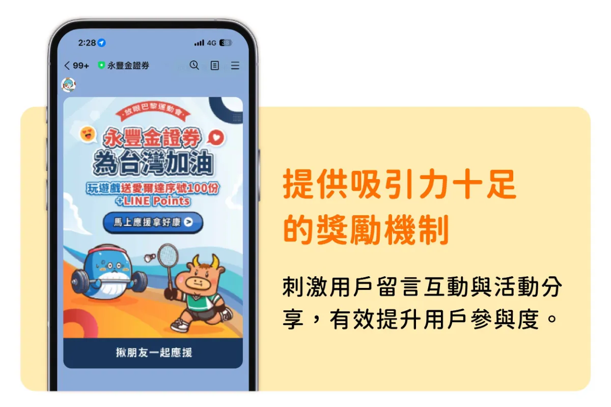 圖片來源：永豐金證券獎勵畫面